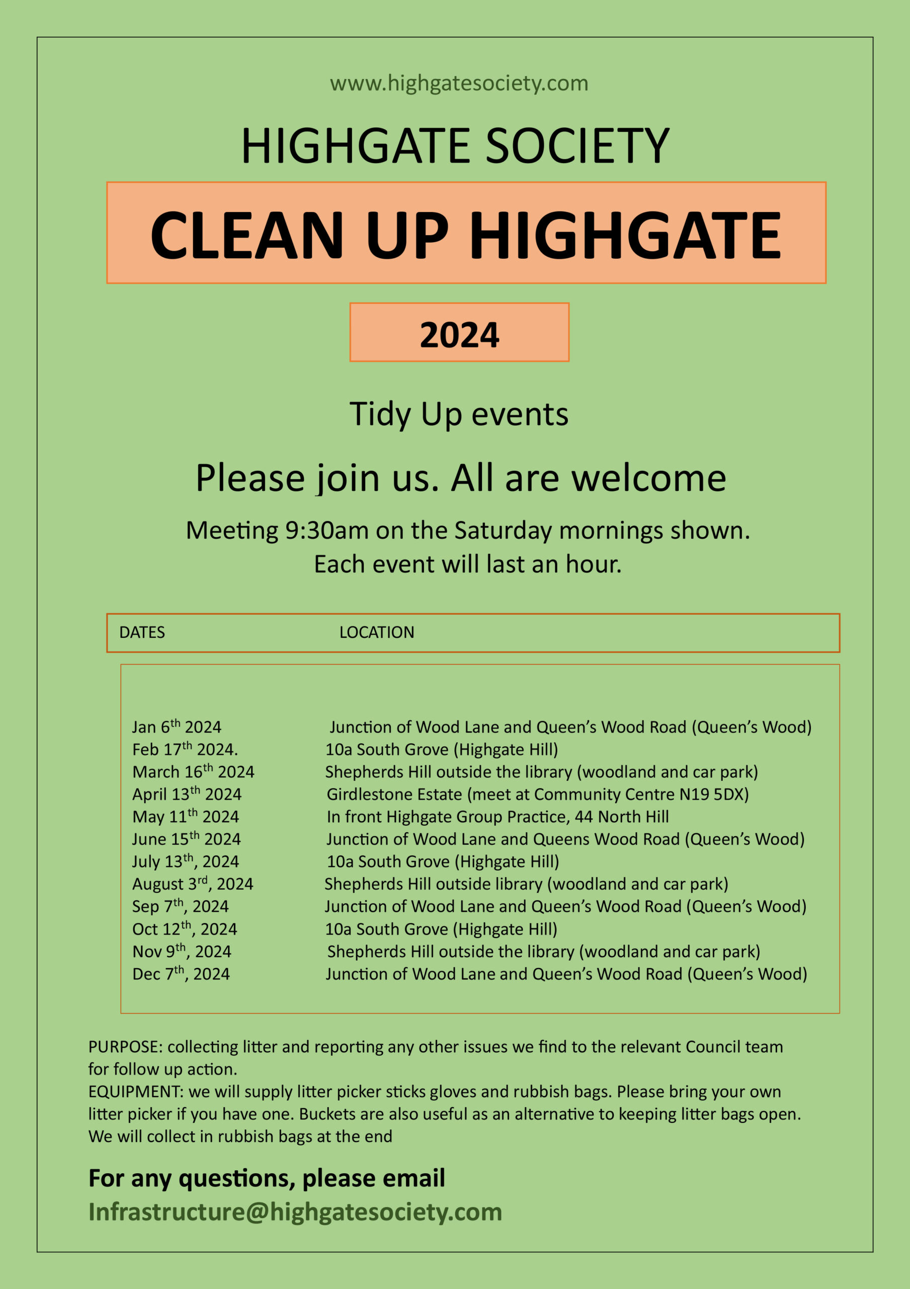Tidy up poster 2024