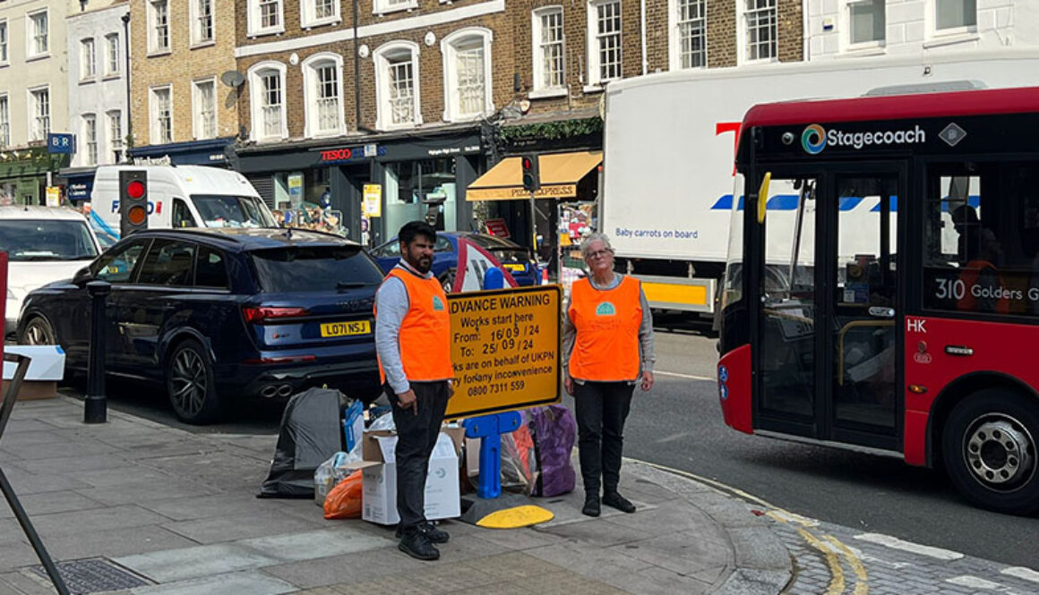 Traffic control volunteers for web