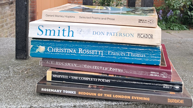 Poetry books outside 10A for web