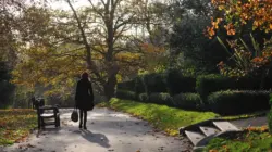 Around Highgate woman in park wide