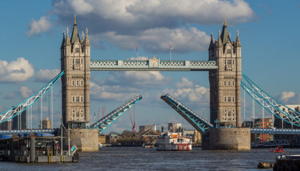 Tower Bridge open (north) by Peter Bennett for web