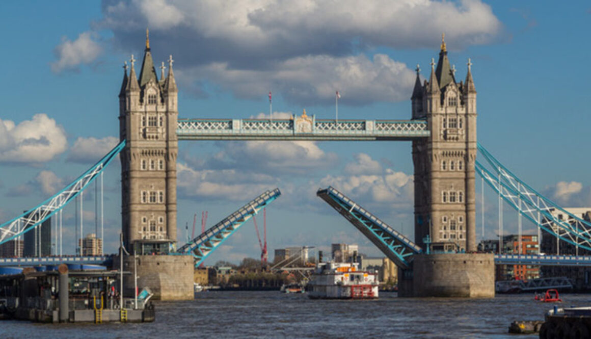 Tower Bridge open (north) by Peter Bennett for web